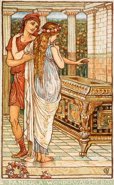 Pandora Wonders at the Box, Illustration from 